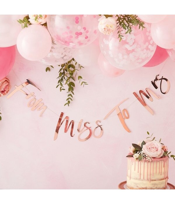 From Miss to Mrs Slinger Rose Goud 170cm