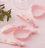 Armbandjes Team Bride Roze Floral (5st)