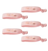 Armbandjes Team Bride Roze Floral (5st)