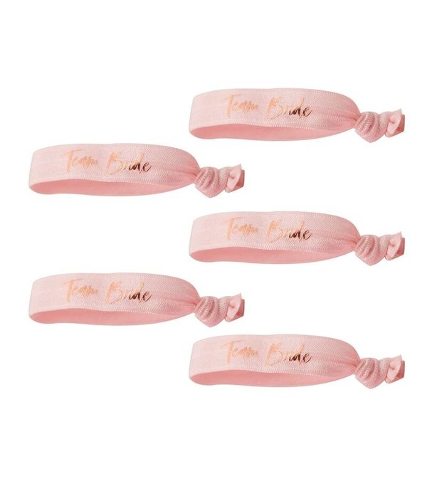 Armbandjes Team Bride Roze Floral (5st)