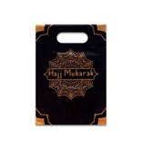 Uitdeelzakjes 'Hajj Mubarak' Zwart/Goud (6st)