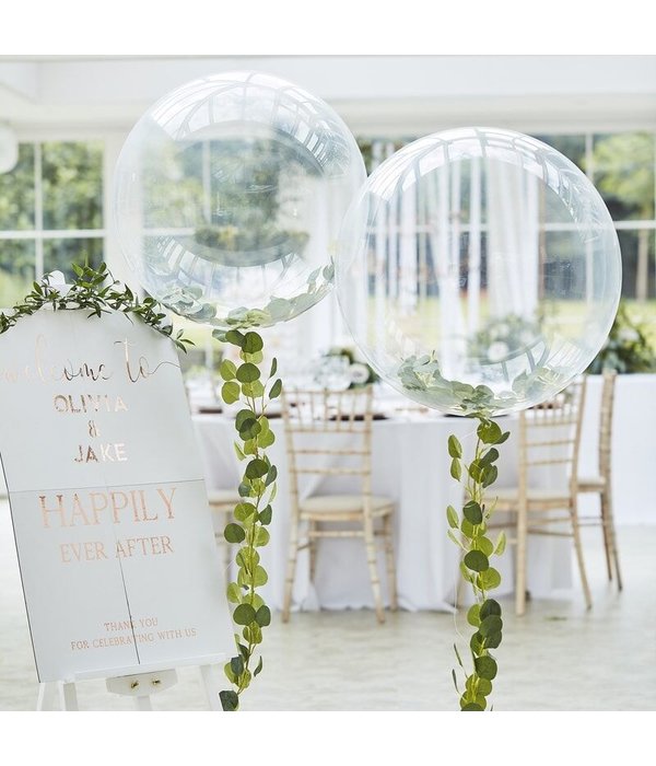Orbz Ballon met bladslinger Botanical Bruiloft