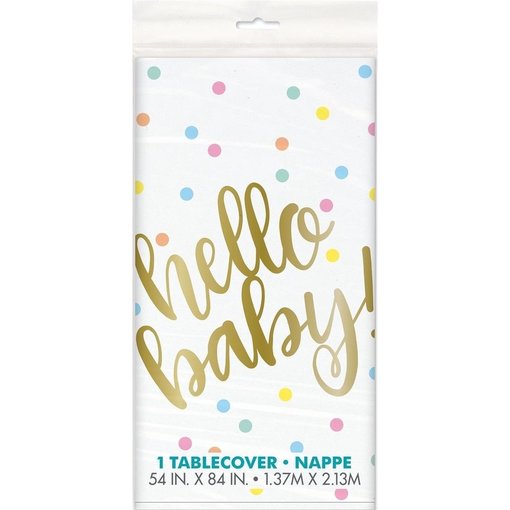 Tafelkleed Hello Baby Confetti (137x213cm)