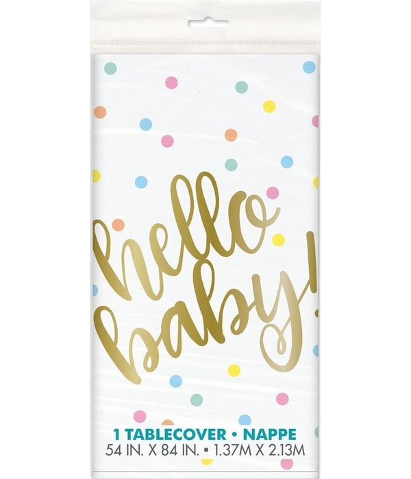 Tafelkleed Hello Baby Confetti (137x213cm)