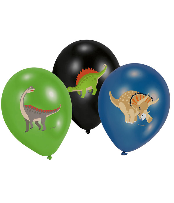 Feestballonnen Happy Dinosaur (6st)