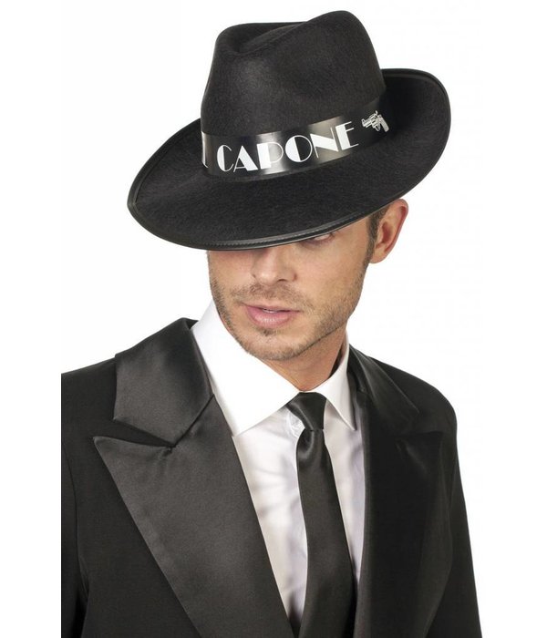 Al Capone hoed zwart eco
