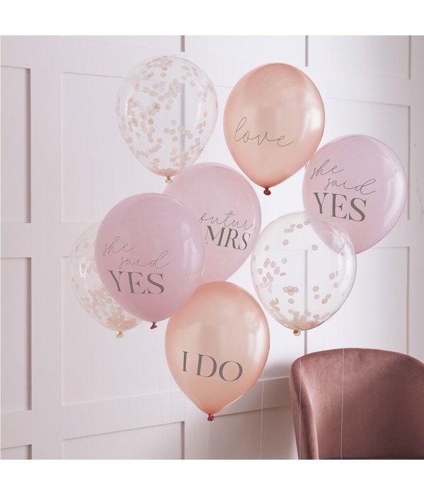 Ballonnen Mix Blush Hen Party (8st)