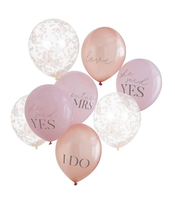 Ballonnen Mix Blush Hen Party (8st)