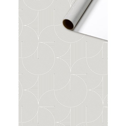 Rol Inpakpapier Modern Zilver/Grijs