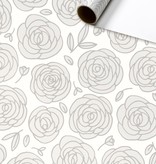 Rol Inpakpapier Witte Rozen