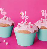 Flamingo Kaarsjes Tropical (5st)