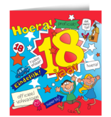 Wenskaart - 18e Verjaardag Cartoon