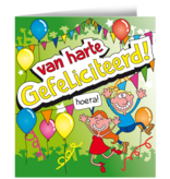 Wenskaart - Van Harte Gefeliciteerd Cartoon