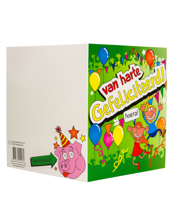 Wenskaart - Van Harte Gefeliciteerd Cartoon