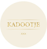 Stickers Rond 'Kadootje' Wit/Goud