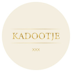 Stickers Rond 'Kadootje' Wit/Goud