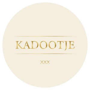Stickers Rond 'Kadootje' Wit-Goud