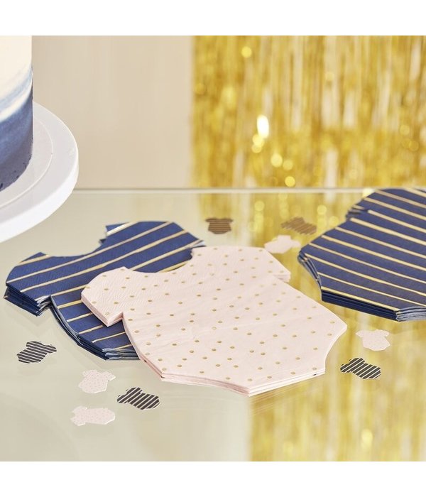 Babyshower Servetten Rompertjes (16st)