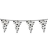 Vlaggenlijn voetbal zwart/wit (6m)