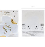 Servetten Geboorte Baby Rompertje Wit/Goud (20st)