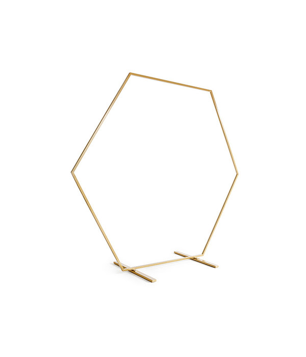 Gouden Backdrop Frame Hexagon 2 meter