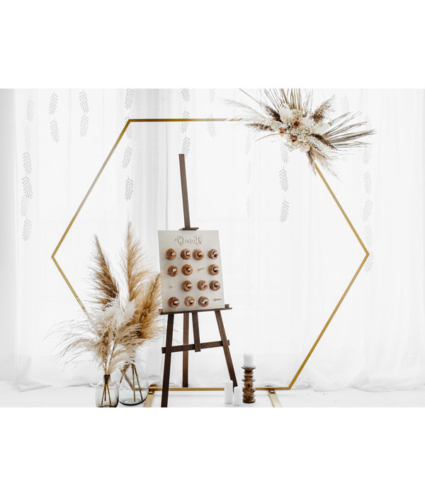 Gouden Backdrop Frame Hexagon 2 meter