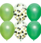 Ballonnenset Groen Confetti (6st)