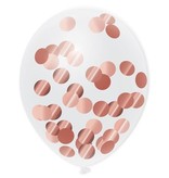 Ballonnen Rosé Goud Confetti (5st)
