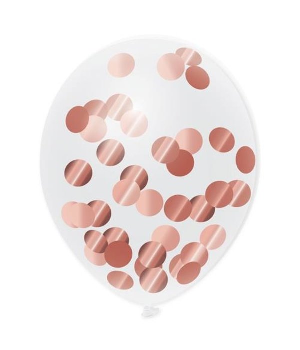 Ballonnen Rosé Goud Confetti (5st)
