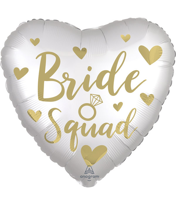 Folieballon Bride Squad Wit/Goud (43cm)
