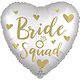 Folieballon Bride Squad Wit/Goud (43cm)