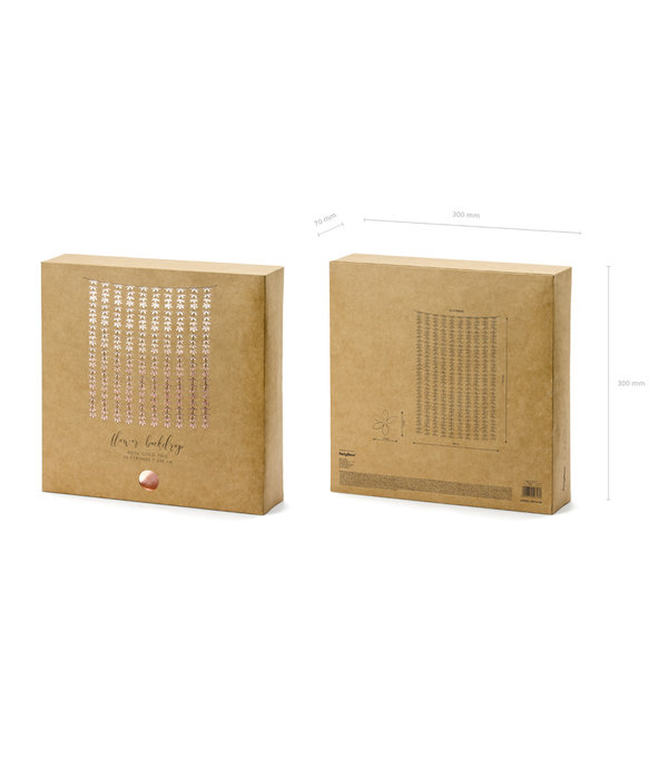 Backdrop Bloemen Rosegoud 100x210cm