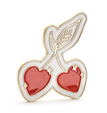 Speldje Kersen Metaal (3x4cm)