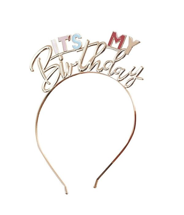 Diadeem It's my Birthday Pastel & Gold