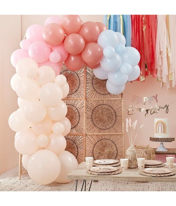 Luxe Ballonnenboog Muted Pastels Backdrop