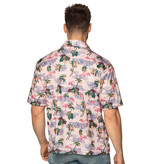Hawaiiblouse Flamingo Roze Man