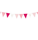 Valentijn Vlaggenlijn 'Valentines' Roze Mix (2m)