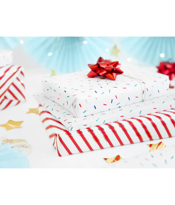 Inpakpapier tinsels gekleurd metallic 70 x 200 cm