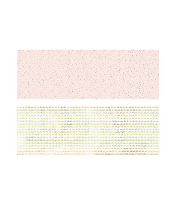 Set 2 rollen Cadeaupapier Gold/Pink Mix