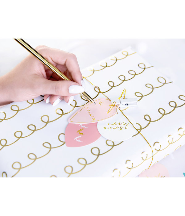 Set 2 rollen Cadeaupapier Gold/Pink Mix