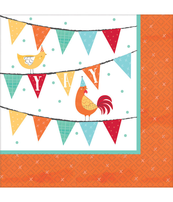 Servetten Boerderij Barnyard (16st)