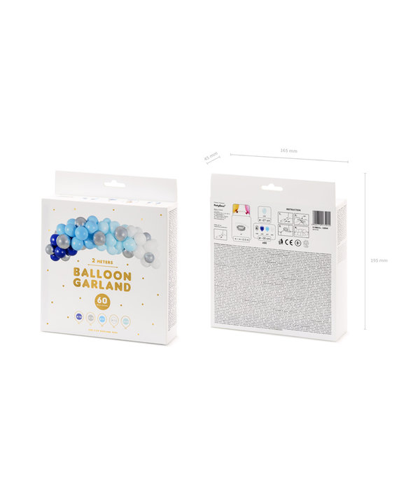 Ballonboog Kit Blauw/Zilver 200cm