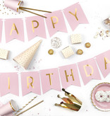 Partyhoedjes Peach Met Gouden Stippen (6st)