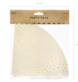 Partyhoedjes Peach Met Gouden Stippen (6st)