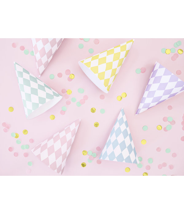 Partyhoedjes Pastel Print Mix (6st)