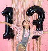 Folieballon Cijfer 1 Zwart (86cm)