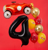 Folieballon Cijfer 4 Zwart (86cm)