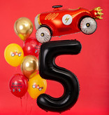 Folieballon Cijfer 5 Zwart (86cm)