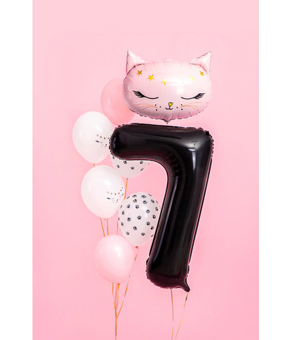 Folieballon Cijfer 7 Zwart (86cm)