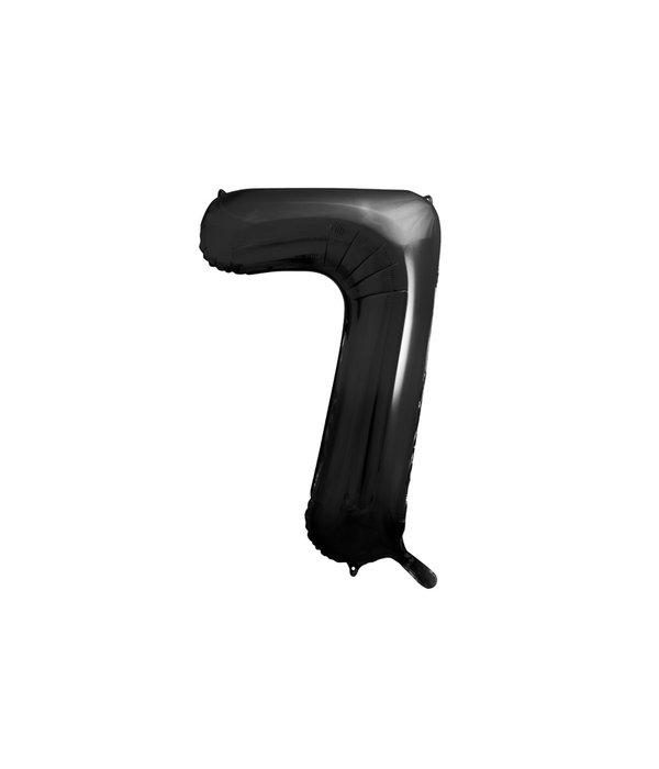 Folieballon Cijfer 7 Zwart (86cm)